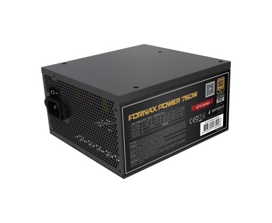 Gembird CCC-PSUGOLD-750W Power supply unit Fornax Power 750W active PFC 12cm fan 80+Gold