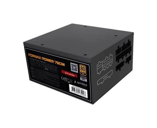 Gembird CCC-PSUGOLD-750W Power supply unit Fornax Power 750W active PFC 12cm fan 80+Gold