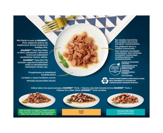 PURINA  Gourmet Perle Duck, turkey, lamb, tuna - wet cat food - 12x85 g