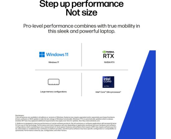 HP ZBook 8 G1i 14 - Ultra 7-255H, 32GB, 1TB SSD, NVIDIA RTX 500 Ada 4GB, 14 WUXGA 400-nit AG, 5MP IR cam, WWAN-ready, Smartcard, FPR, US backlit keyboard, 77Wh, Win 11 Pro, 3 years / B72SZET#ABB Portatīvie datori