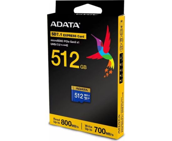 A-data MEMORY MICRO SDXC 512GB SD7.1/UD512GEX3L1-C ADATA