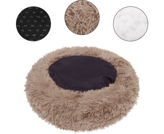 Suņu un kaķu guļvieta Springos PA0170, 40 cm, plīša, gaiši brūna