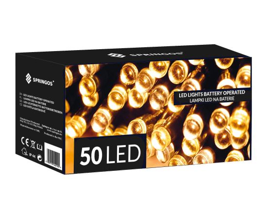 Akumulatora gaismas Springos CL4027 50 Led