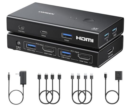 Switch KVM UGREEN AK502 2w1 HDMI 2.0