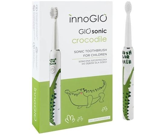 BĒRNU ELEKTRISKĀ ZOBU BIRSTE InnoGio GIOSONIC CROCODILE Green