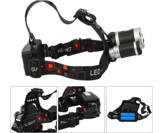 Elight Перезаряжаемая LED Налобная Лампа 3-Луча 1000lm T6 + XPE Черная