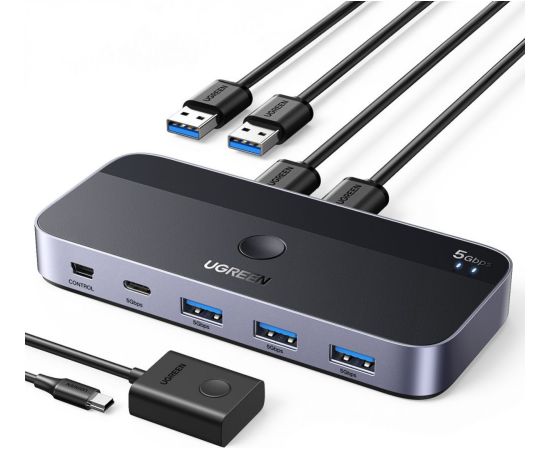 Ugreen   Ugreen CM662 USB 3.0 switch 2-in-4 switch + 2x USB-A cable - black
