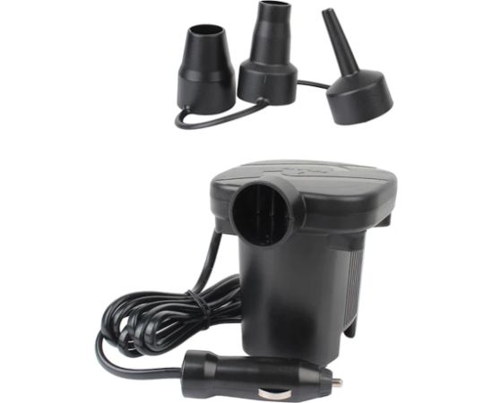 iWear elektriskais piepūšamais pumpis FY-268 – 12V auto barošana 3 uzgaļi Melns