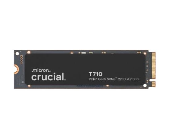 SSD CRUCIAL T710 2TB M.2 PCIe Gen5 NVMe Write speed 13800 MBytes/sec Read speed 14500 MBytes/sec TBW 1200 TB CT2000T710SSD8