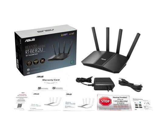 Wireless Router ASUS Wireless Router 6500 Mbps Number of antennas 4 RT-BE82U
