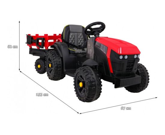 Traktor Titanium Z Przyczepą Czerwony