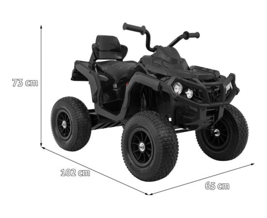 Ramiz elektriskais bērnu kvadracikls – Quad ATV ar pumpējamajiem riteņiem, melns