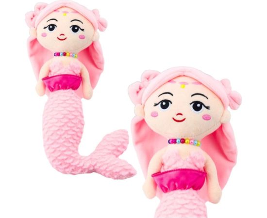 Leantoys Pluszowa Syrenka z Koralami Przytulanka Różowa 32cm LEAN Toys