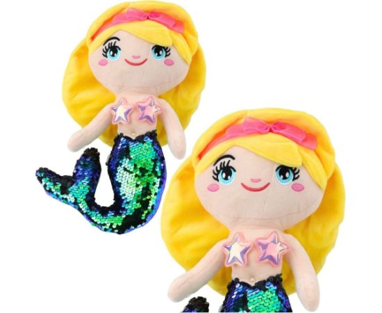 Leantoys Pluszowa Syrenka Przytulanka Ogon W Cekiny Zielony 30cm LEAN Toys