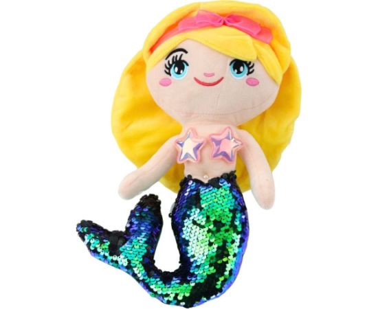 Leantoys Pluszowa Syrenka Przytulanka Ogon W Cekiny Zielony 30cm LEAN Toys