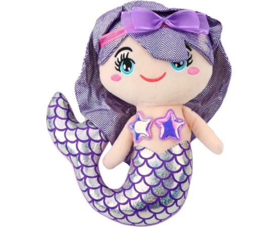 Leantoys Pluszowa Syrenka Przytulanka Holograficzny Ogon Fioletowa 25cm LEAN Toys