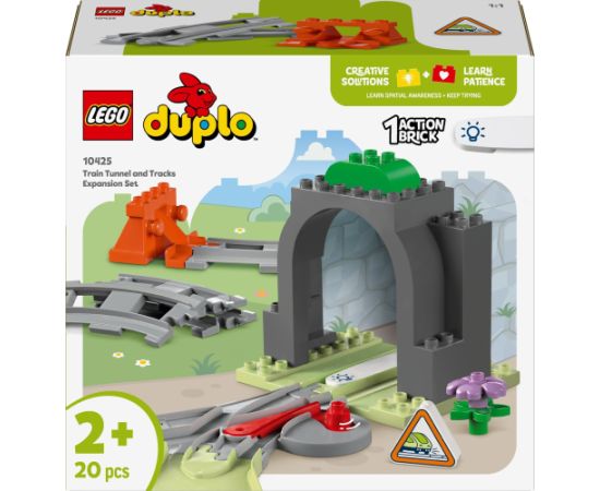 LEGO Duplo Tunel i tory kolejowe — zestaw rozszerzający 3 szt. (10425)