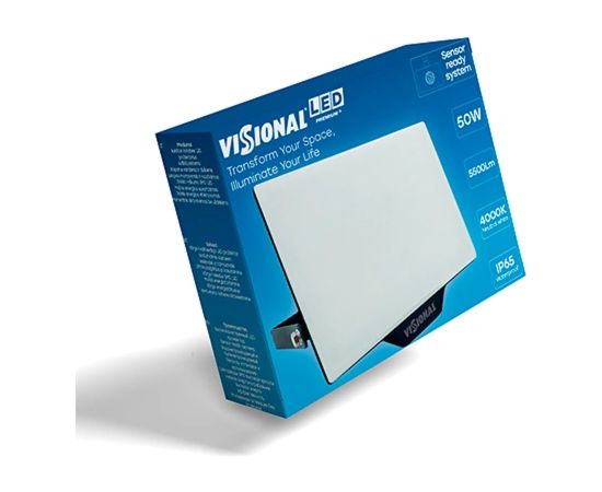 Visional Светодиодный Прожектор 50W Нейтральный Белый 5500lm 4000K IP65 SMD2835 12xLED PF>0.9 EEI:E
