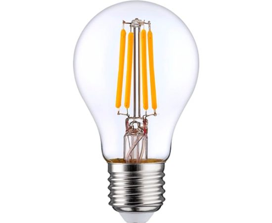 Visional A60 LED Filament Spuldze E27 6W 3000K 840lm Caurs Stikls 220–240V RA>80