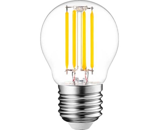 Visional G45 LED Filament Bumba E27 4W 3000K 520lm Regulējama caurspīdīga stikla 220–240V RA>80