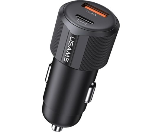 Автомобильное зарядное устройство USAMS YT Series CC283 60W 1xUSB-A 1xUSB-C черный