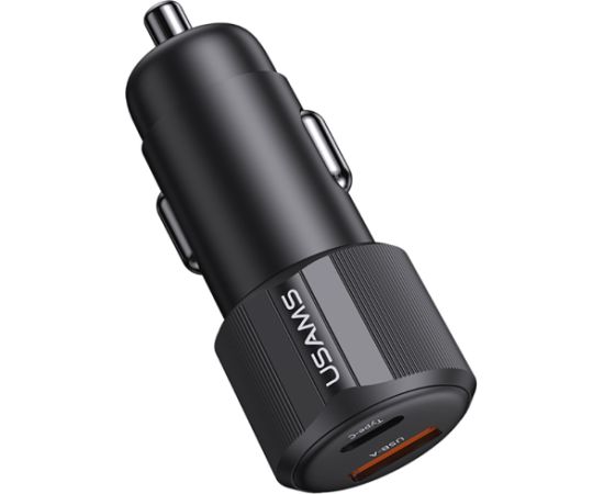 Автомобильное зарядное устройство USAMS YT Series CC283 60W 1xUSB-A 1xUSB-C черный