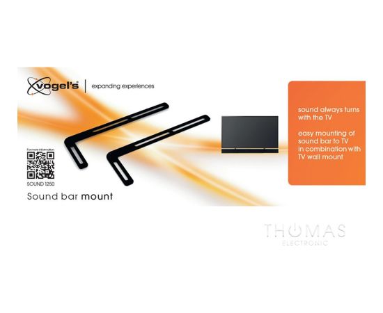 Soundbar bracket for wall mount Vogels, black