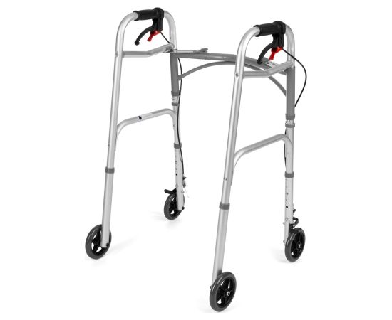 Four-wheeled wheelchair with brakes TIMAGO JMC-C 3223 Silver