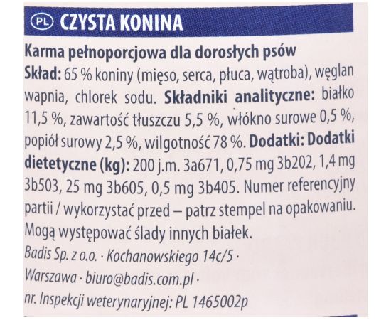 ANIMONDA GranCarno Single Protein flavor: horse meat - 800g can