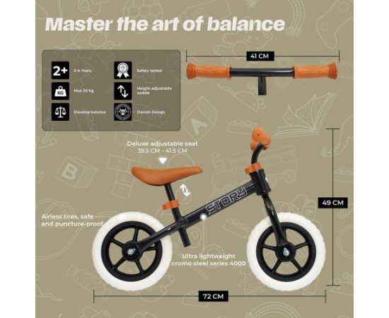Balansa velosipēds Story Run Racer Vintage Black