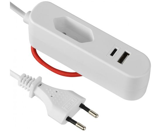 Electraline 62654 USB Зарядка USB-A + USB-C 17W
