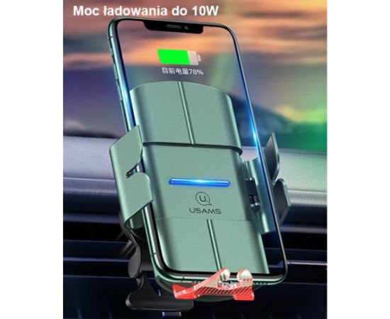 USAMS Indukcijas stiprinājums US-CD133 10W Automātisks ventilācijas restēm zaļš Starod CD133ZJ02