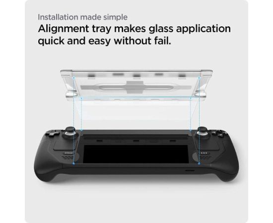 ТЕМПЕРИРОВАННОЕ СТЕКЛО Spigen GLAS.TR "EZ FIT" Steam deck CLEAR