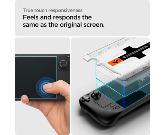 ТЕМПЕРИРОВАННОЕ СТЕКЛО Spigen GLAS.TR "EZ FIT" Steam deck CLEAR