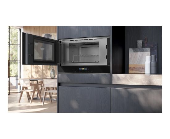 Siemens iQ700 BE732L1B1 microwave Black Combination microwave Built-in 21 L 900 W