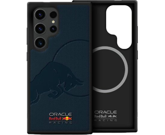 Red Bull Leather Meshed Debossed Bull MagSafe Чехол для Samsung Galaxy S25 Ultra