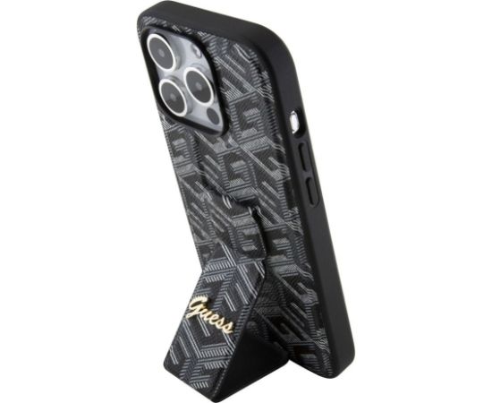 Guess Apple  Guess PU Grip Stand G Cube Case for iPhone 15 Pro Black