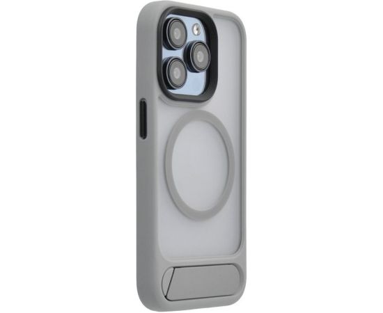 Evelatus Apple  iPhone 13 / 14 Rubber Coated MagSafe With Stand Case Silver