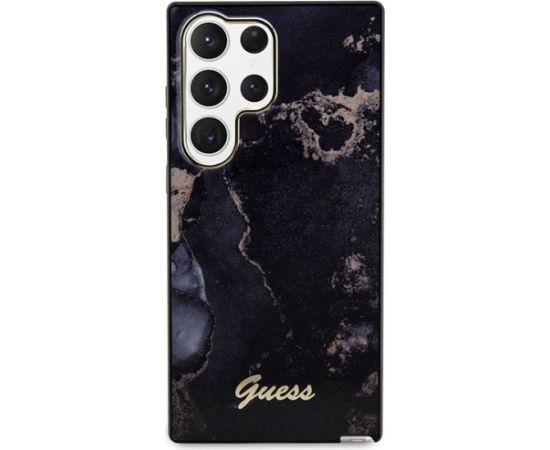 Guess GUHCS23LHTMRSK S23 Ultra S918 czarny|black hardcase Golden Marble Collection