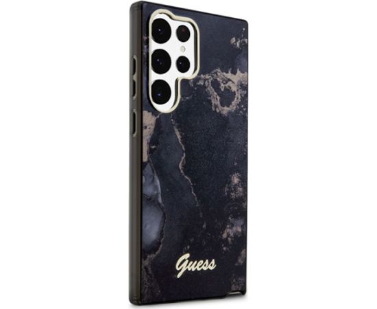Guess GUHCS23LHTMRSK S23 Ultra S918 czarny|black hardcase Golden Marble Collection