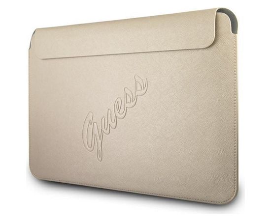 Оригинальный GUESS Laptop Sleeve Saffiano Script GUCS13PUSASLG 13 дюймов золото