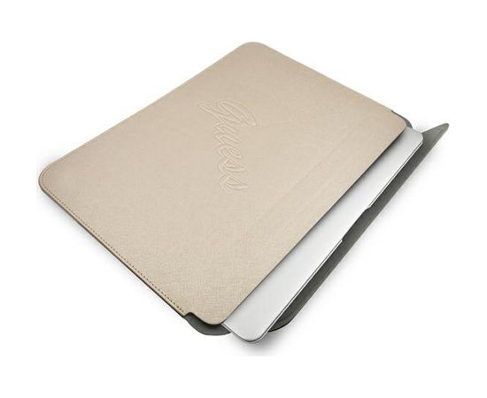 Оригинальный GUESS Laptop Sleeve Saffiano Script GUCS13PUSASLG 13 дюймов золото