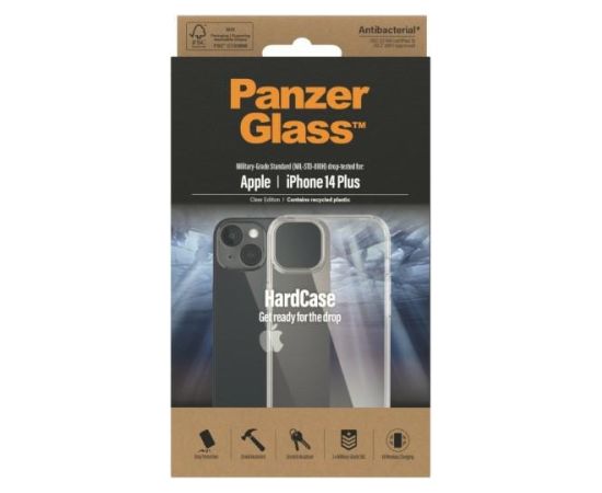 PanzerGlass HardCase iPhone 14 Plus 6,7" Antibacterial Military grade transparent 0403