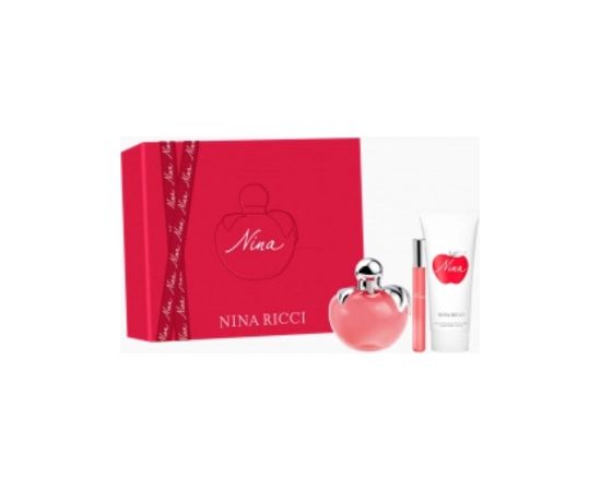 Nina Ricci Nina Dárková sada EDT 50 ml, tělové mléko Nina 75ml a miniaturka ( roll-on ) Nina EDT 10 ml 50ml