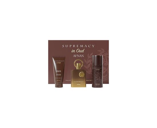 Afnan Supremacy In Oud Gift Set EDP 100 ml, shower gel 150 ml and deospray 150 ml 100ml