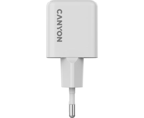 CANYON charger CU20AC GaN 20W 1xPD 1xQC EU White