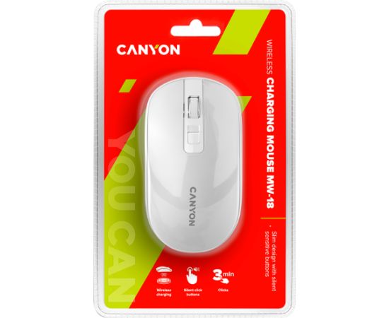 CANYON mouse MW-18 Wireless Charge Pearl White