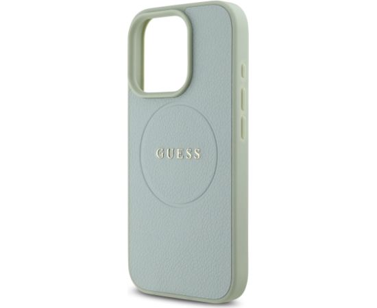 Guess PU grained Classic Logo MagSafe maciņš priekš iPhone 16 Pro Green