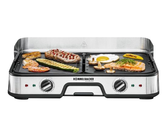 Rommelsbacher electric grill BBQ 2025 (black/stainless steel, 2,000 watts)