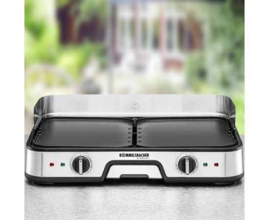 Rommelsbacher electric grill BBQ 2025 (black/stainless steel, 2,000 watts)